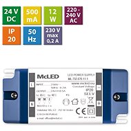 McLED Power supply 12W, DC24V/0,5A, IP20, plastic with terminal block - Power Supply