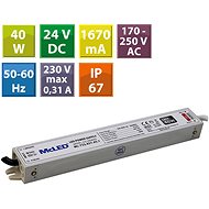 McLED Power supply 40W, DC24V/1.67A, IP67, aluminium - Power Supply