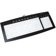 Klávesnice C-TECH OFFICE KB-9835 černá (black) podsvícená, CZ/SK, PS/2 - Keyboard