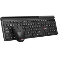 C-TECH Quallis, wireless set, black, USB - CZ/SK - Keyboard and Mouse Set