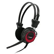 C-TECH MHS-02, black-red - Headphones