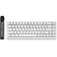 MCHOSE Ace 68 Hall Effect Ice Rhino Magnetic Switch - White Topographic - Keyboard