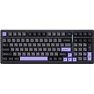 MCHOSE G98 Pro Wireless Mechanical Flame Orange Switch - Black Purple - Keyboard