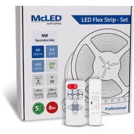 McLED Set LED strip 8 m with driver, NW, 4,8 W/m - LED Light Strip