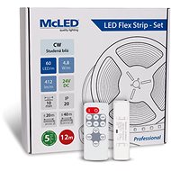 McLED Set LED strip 12 m with driver, CW, 4,8 W/m - LED Light Strip