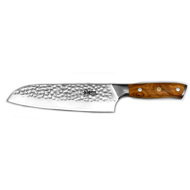 MaceMaker OLIVIERO SANTOKU SanMai Damascus Kitchen Knife - Kitchen Knife