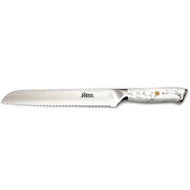 MaceMaker WHITE STONE BREAD KNIFE SanMai Damascus Kitchen Knife - Kitchen Knife