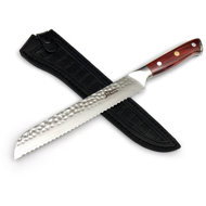 MaceMaker HAILSTORM BREAD KNIFE SanMai Damascus Kitchen Knife - Kitchen Knife