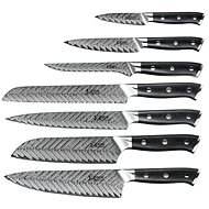 MaceMaker ELEGANTE SanMai Damascus Kitchen Knives Set 7pcs - Knife Set