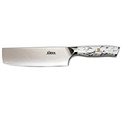 MaceMaker WHITE STONE NAKIRI SanMai Damascus Kitchen Knife - Kitchen Knife