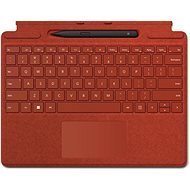 Microsoft Surface  Pro X/Pro 8/Pro 9 Signature Keyboard + Pen Poppy Red ENG - Klávesnica