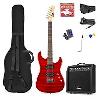 MAX music GigKit Electric Guitar Pack Quilted Style Dark Red - Electric Guitar