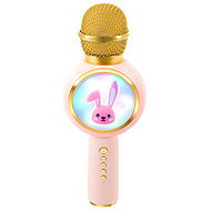 Izoxis 27048 Wireless Karaoke Bluetooth microphone rabbit, 800 mAh, pink - Children’s Microphone