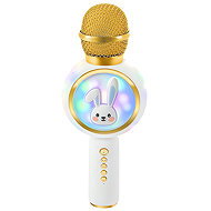 Izoxis 27047 Wireless karaoke Bluetooth microphone rabbit, 800 mAh, white - Children’s Microphone