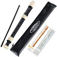 Classic Cantabile Stellina Soprano Flute, black - Recorder Flute