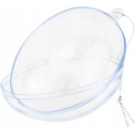 MDS Easter decoration - Acrylic egg (half), transparent, 10 cm - Easter Decoration