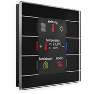 MDT Technologies glass KNX controller with colour display, black, temperature measurement - Controller