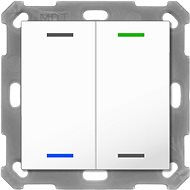 MDT Technologies KNX 2-button 55x55 mm, RGBW LED, white, temperature measurement - Light Switch