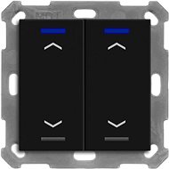 MDT Technologies KNX 4-button 55x55 mm, RGBW LED, printed blinds, matte black, temperature measureme - Light Switch