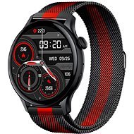 Madvell Talon schwarz mit schwarz-rotem Milanaise-Armband - Smartwatch