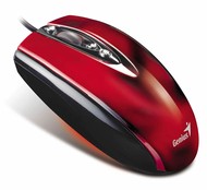 Genius Navigator 500 červená (red) optická, 800dpi, 6 tlačítek + kolečko, PS/2 + USB - Mouse