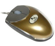 Myš A4tech MOP-18 mini zlatá (gold) optická, PS/2 + USB - Mouse