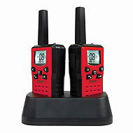 EVOLVEO FreeTalk 2W, PMR vysílačka s výkonem 0,5 a 2W, červenočerná - Walkie-Talkies