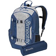 Meatfly Basejumper 22 l, Blue/Grey Heather - School Set