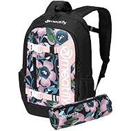 Meatfly Basejumper 22 l, Pink Flowers - School Set