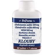 MedPharma Glukosamin sulfát (chondroitin, MSM, kurkuma) KLOUBY – 67 tbl. - Kĺbová výživa