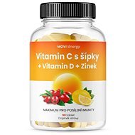 MOVit Vitamin C 1200mg with Rosehip + Vitamin D + Zinc PREMIUM, 90 Tablets - Vitamins