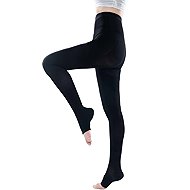 MEDIAL Medical Compression Tights, 1st Compression Class, Open Toe - Black, Size 5XL - Stockings