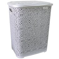 Mega Plast, MONAKO laundry basket, 57 × 45 × 38 cm, metallic grey - Laundry Basket