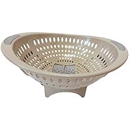 Mega plast Cedník Lux s otvorem, capuccino, 32,5 × 29 × 14 cm - Colander
