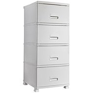 Mega Plast Commode Natura 44 × 37 × 90,5 cm, white - Chest of Drawers