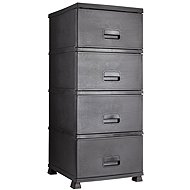 Mega Plast Commode Natura 44 × 37 × 90,5 cm, wenge - Chest of Drawers