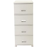 Mega Plast Commode Natura 44 × 37 × 90,5 cm, light grey - Chest of Drawers