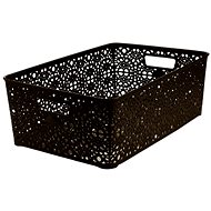 Mega Plast, Basket MONAKO XL, 14 × 39 × 27 cm, wenge - Basket