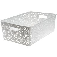 Mega Plast, Basket MONAKO L, 10 × 39 × 27 cm, white - Basket