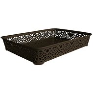 Mega Plast, Basket MONAKO M, 6 × 36 × 27 cm, wenge - Basket
