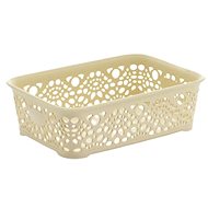 Mega Plast, Basket MONAKO XS, 6 × 20 × 14 cm, cream - Basket