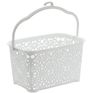 Mega Plast, MONAKO pin basket, 13 × 23,5 × 15,5 cm, white - Basket