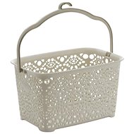 Mega Plast, MONAKO pin basket, 13 × 23,5 × 15,5 cm, light grey - Basket