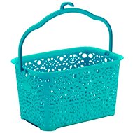 Mega Plast, MONAKO pin basket, 13 × 23,5 × 15,5 cm, turquoise - Basket