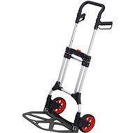 MEISTER Folding tiller, adjustable handle, PP/TPR castors, max. load 200 kg - Hand Trolley