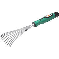 MEISTER Hrábě na listí malé nerezové, ergonomická rukojeť, šířka 72 mm - Rake