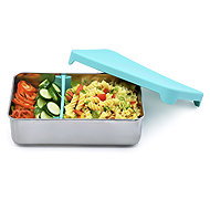 Melii Stainless Steel Bento Box 740 ml with Silicone Lid Blue - Lunch Box