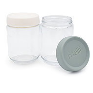 Melii Glass Breakfast Jar Overnight Oats 473 ml 2 pcs beige/green - Food Container Set