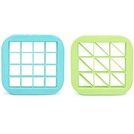 Melii Sandwich cutter 2 pcs square and triangle blue/green - Cookie Cutter