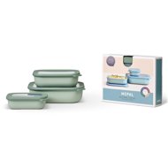 Mepal Set of bowls Cirqula Rectangular Nordic Sage 0,5 l + 1 l + 2 l - Food Container Set